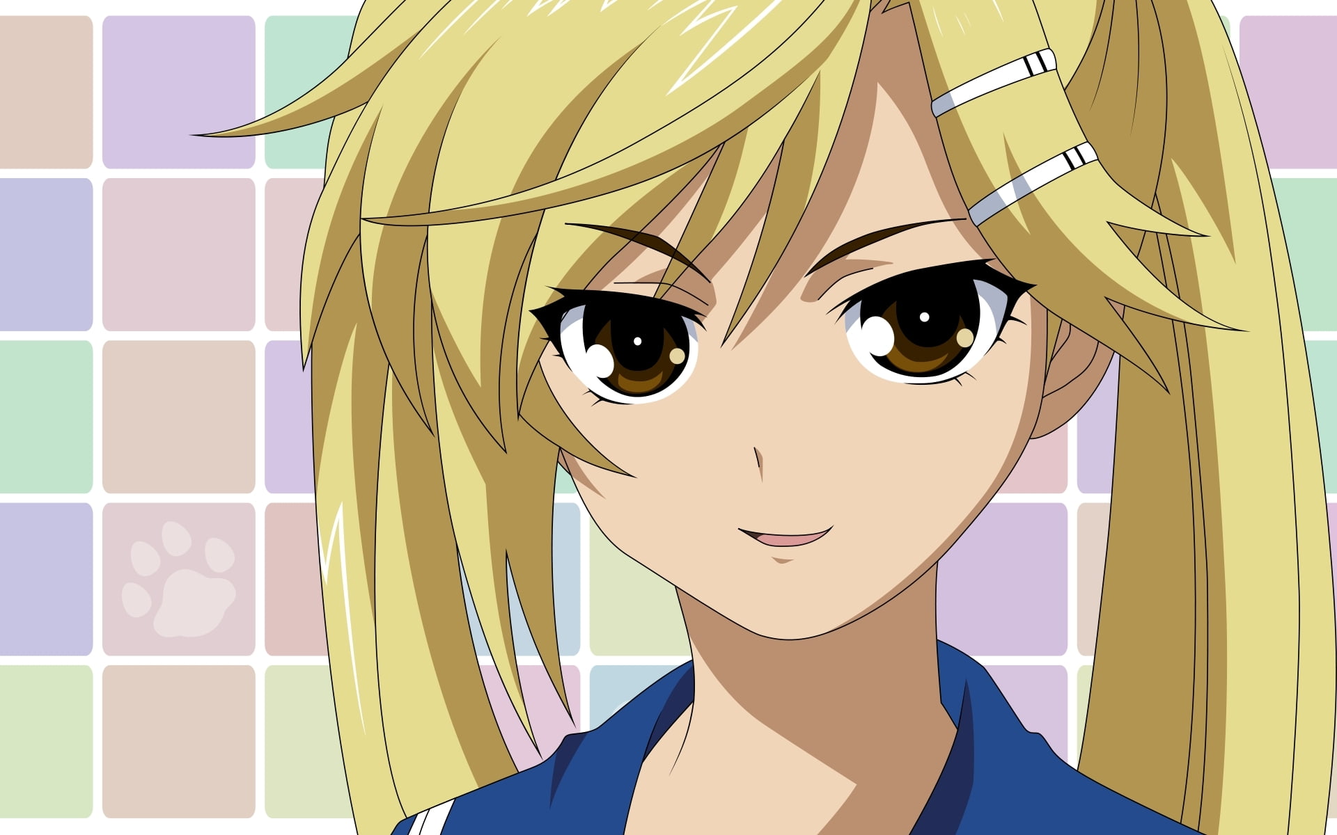 1242x2208 resolution | yellow hair girl anime character HD wallpaper