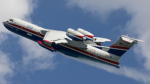 white and red airplane, airplane, Beriyev Be-200