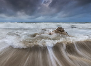 time-lapse photography of body of water, porth