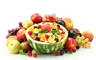 assorted round fruits HD wallpaper