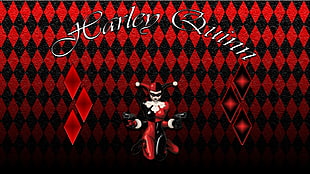 Harley Quinn text overlay, Harley Quinn, artwork HD wallpaper
