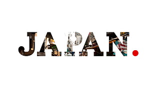 Japan text poster, Japan, typography, artwork, white background HD wallpaper