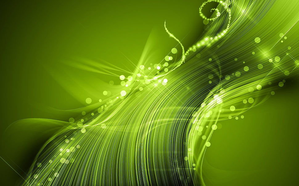 green illustration HD wallpaper