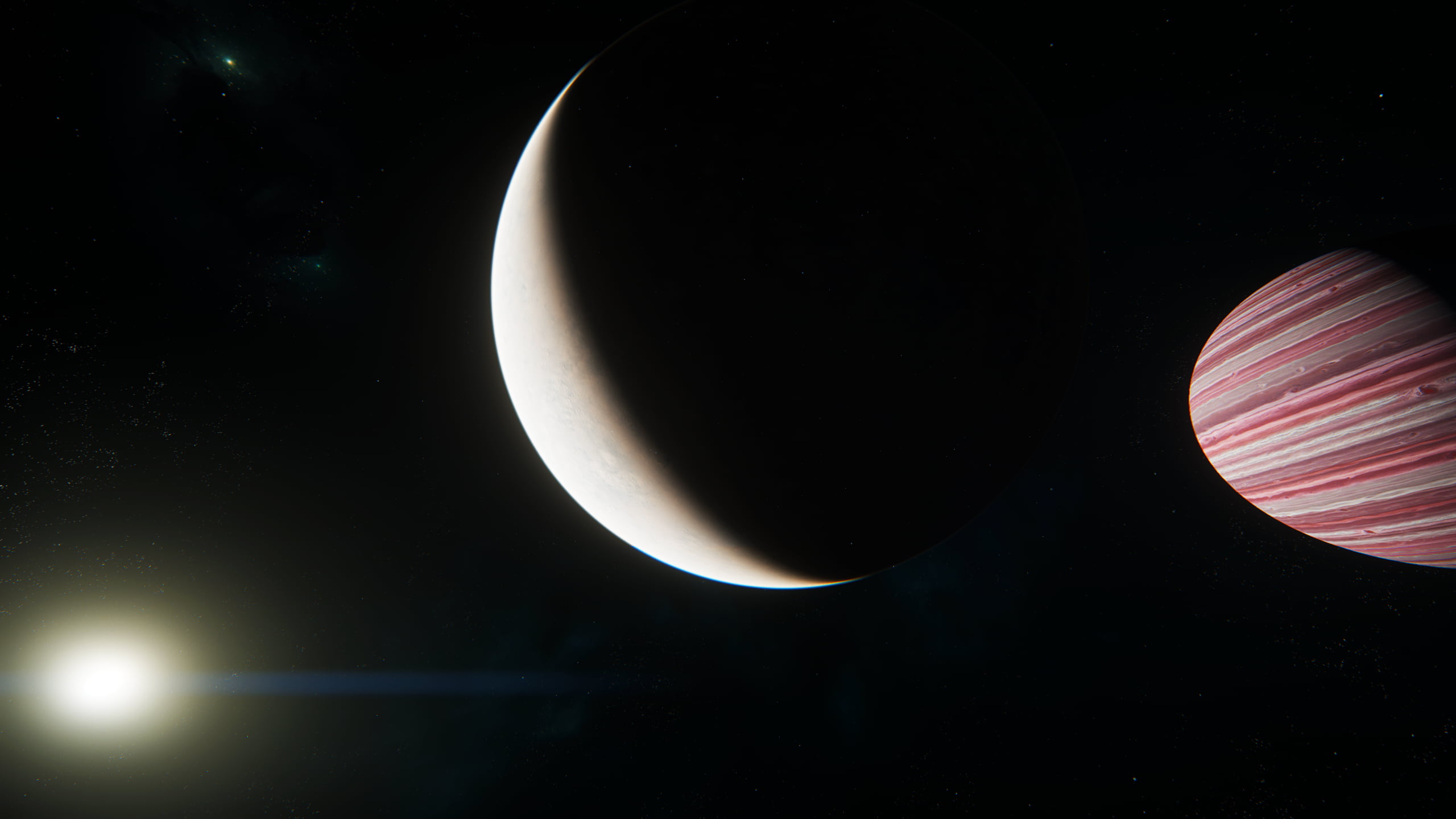 three planets wallpaper, space, Star Citizen, video games