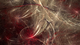 beige and red digital wallpaper, abstract, artwork
