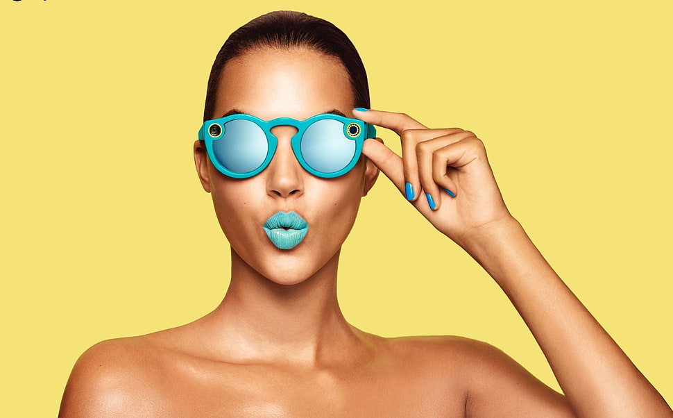 blue and yellow oversized glasses HD wallpaper