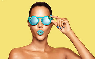blue and yellow oversized glasses