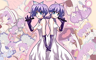 purple haired anime girl