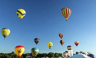 hot air balloons during day time