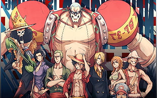 One Piece characters digital wallpaper, manga, anime, One Piece, Monkey D. Luffy