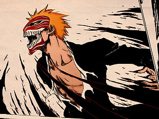 Bleach Hollow Kurrsaki Itchigo artwork, anime, Bleach, Kurosaki Ichigo, manga HD wallpaper
