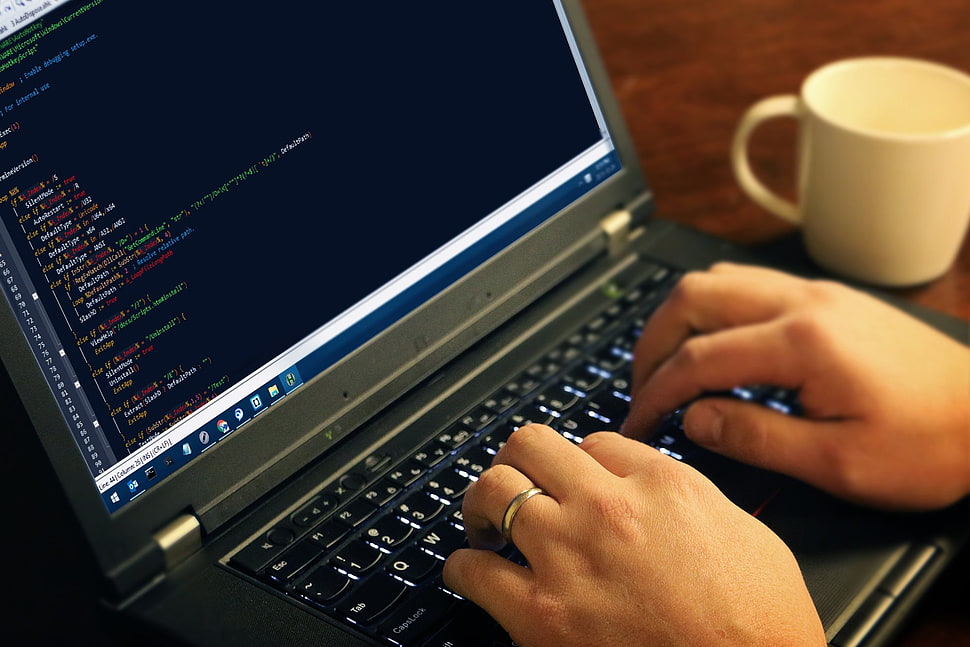 black and gray laptop computer, AutoHotkey, programmers, code, programming HD wallpaper