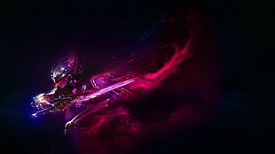 person wearing armor and holding sword digital wallpaper, League of Legends