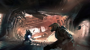 Halo game application wallpaper, Halo, Master Chief, Xbox, video games