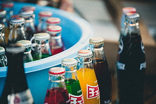 assorted glass bottle lot