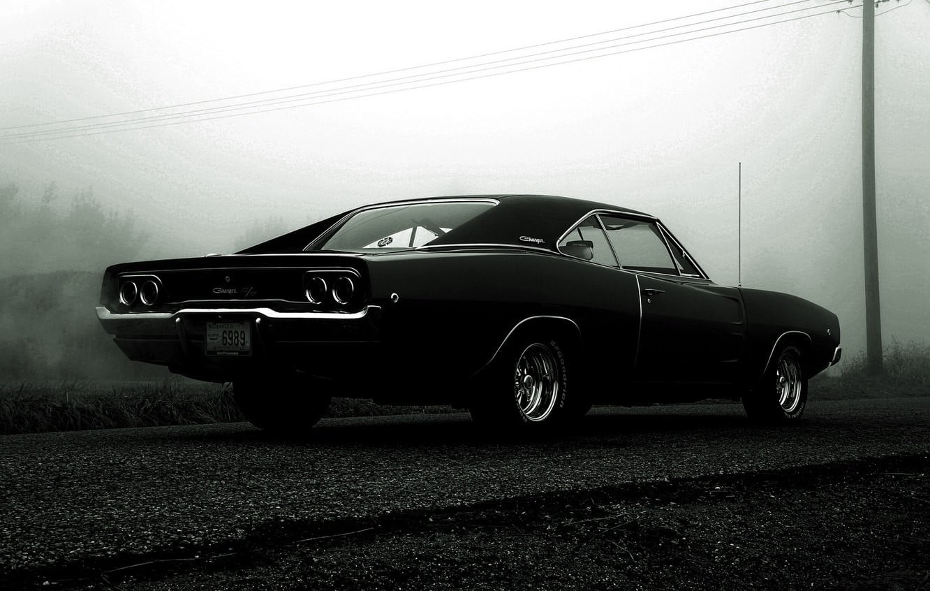 black muscle vehicle, Dodge Charger, car, muscle cars