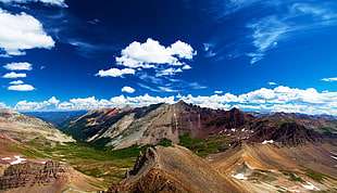 brown mountains during daytime HD wallpaper