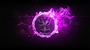 pink flame artwork, Riot Games, League of Legends, Vi (League of Legends)