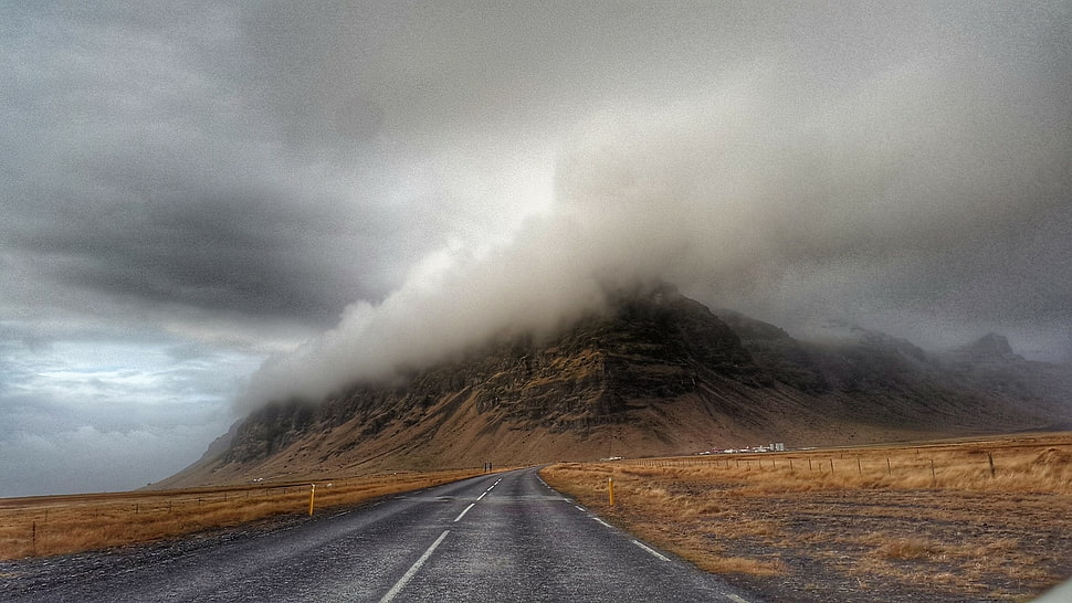 Storm Clouds over Highway HD wallpaper