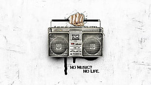 music, hands, life, white HD wallpaper