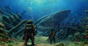 two astronaut video game screenshot HD wallpaper