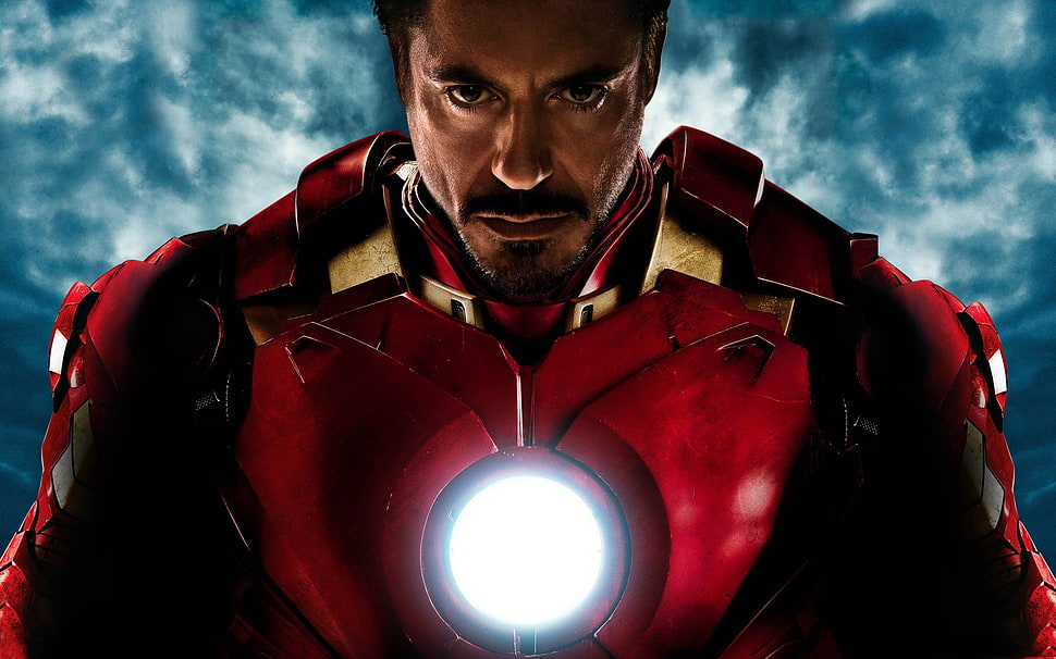 red and black golf bag, Iron Man, Robert Downey Jr., Tony Stark, The Avengers HD wallpaper
