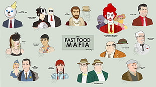 The Fast Food Mafia, Mafia, artwork, fast food, McDonald's HD wallpaper