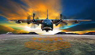 time lapse photography of airplane HD wallpaper