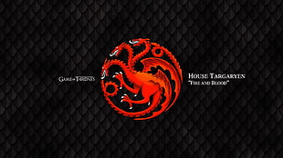 Game of Thrones House Targaryen logo, Game of Thrones, House Targaryen, sigils