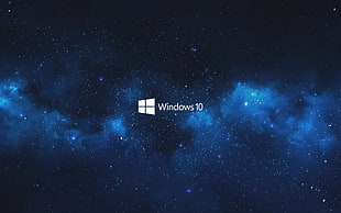 black and gray Samsung laptop, Windows 10, blue, sky, galaxy HD wallpaper