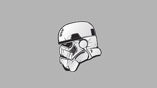 Star Wars Strom trooper helmet illustration HD wallpaper