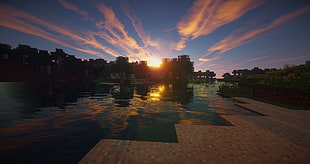 Minecraft game application, Minecraft, shaders, video games HD wallpaper