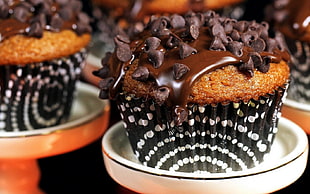 cupcake with saucer