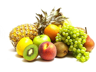 assorted fruits illustration HD wallpaper