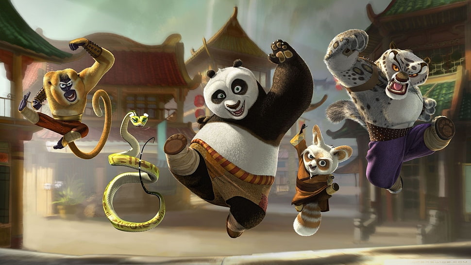 Kung Fu Panda character digital wallpaper HD wallpaper