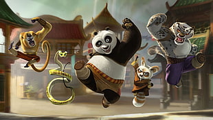 Kung Fu Panda character digital wallpaper