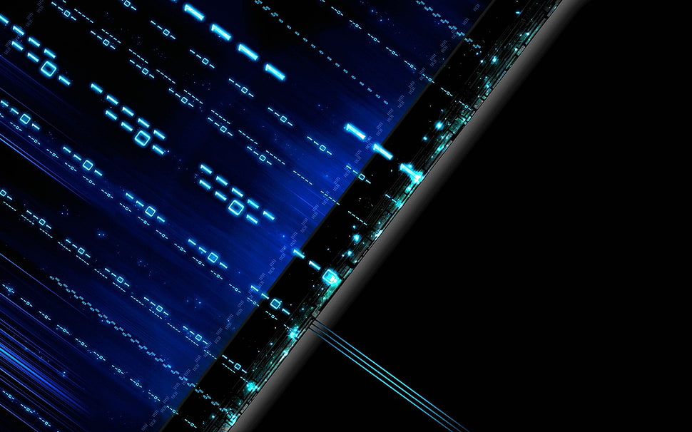 abstract, digital art, blue HD wallpaper