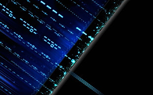 abstract, digital art, blue HD wallpaper