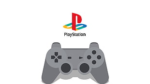 Sony PlayStation logo, logo, PlayStation, video games, minimalism