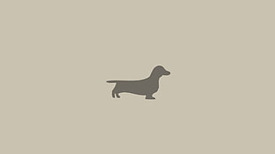 dachshund logo, dog, artwork, animals, minimalism