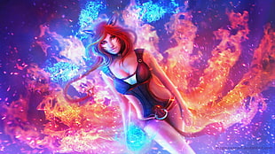 League of Legends Foxfire Ahri wallpaper, realistic, render, League of Legends, Ahri HD wallpaper