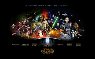 Star Wars poster, Star Wars, movies, simple background