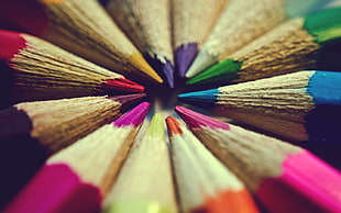 colored pencils next to each other HD wallpaper