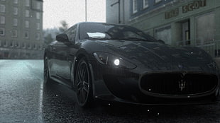 black coupe, Driveclub, Maserati, video games, car HD wallpaper