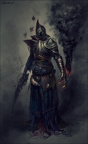 hero character holding gray sword digital wallpaper