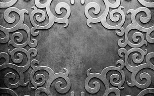 gray embossed ornament HD wallpaper