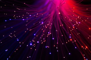 red fiber optic lights HD wallpaper