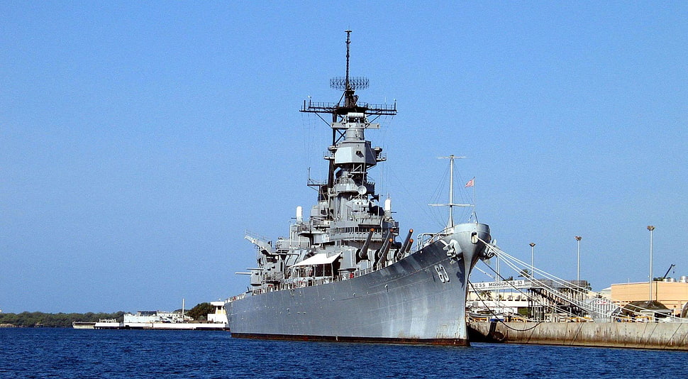 gray battleship, warship, battleships, uss missouri, military HD wallpaper