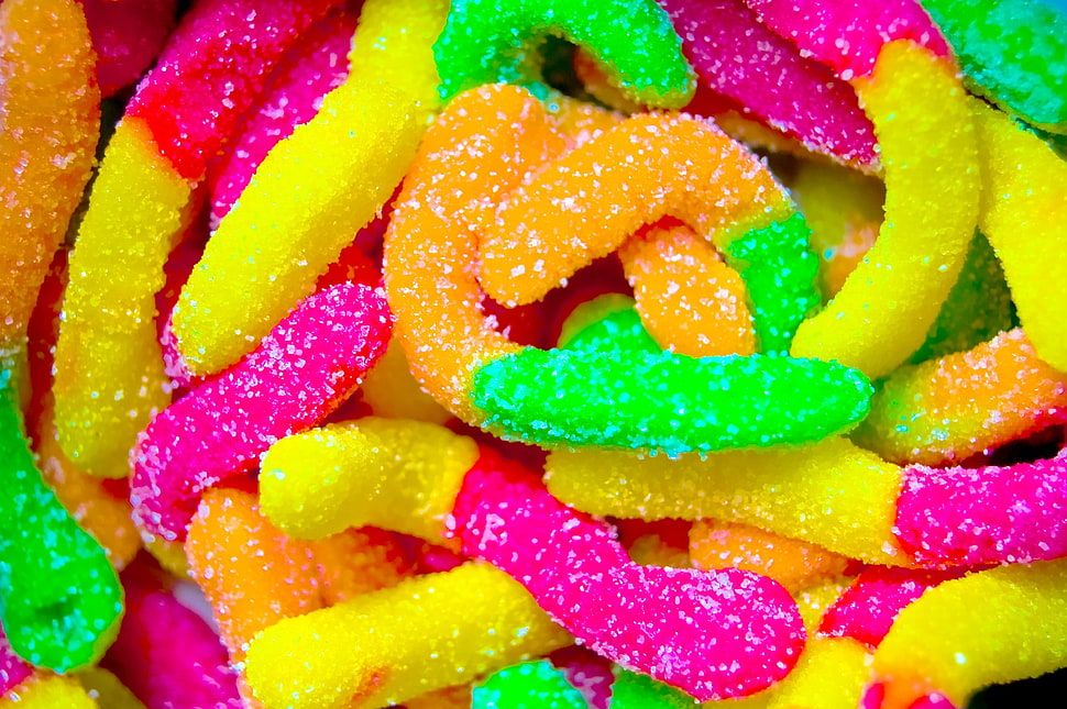 assorted color candies HD wallpaper