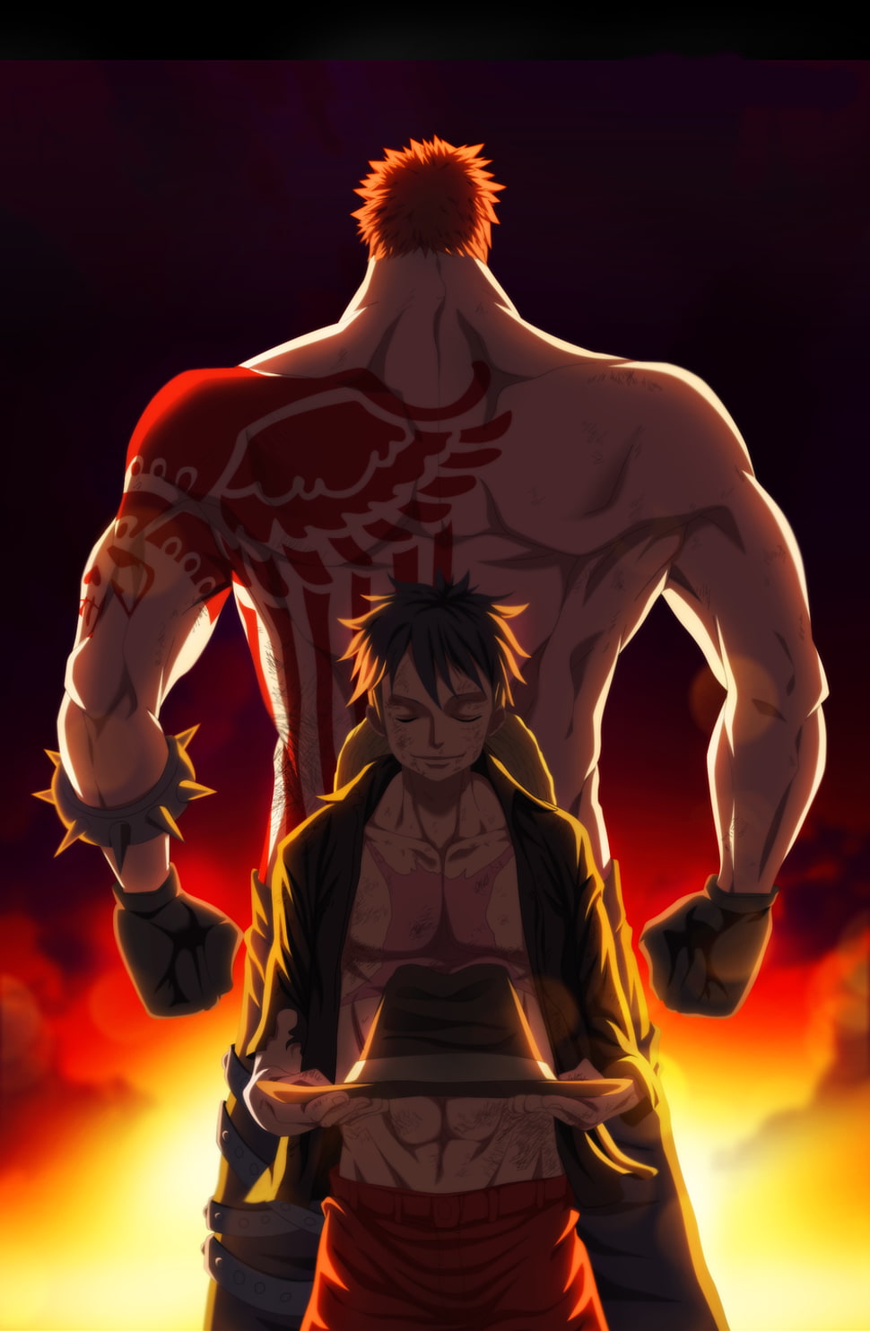 One Piece Monkey D. Luffy and Charlotte Katakuri illustration, One Piece, Monkey D. Luffy, Katakuri, Charlotte Katakuri HD wallpaper